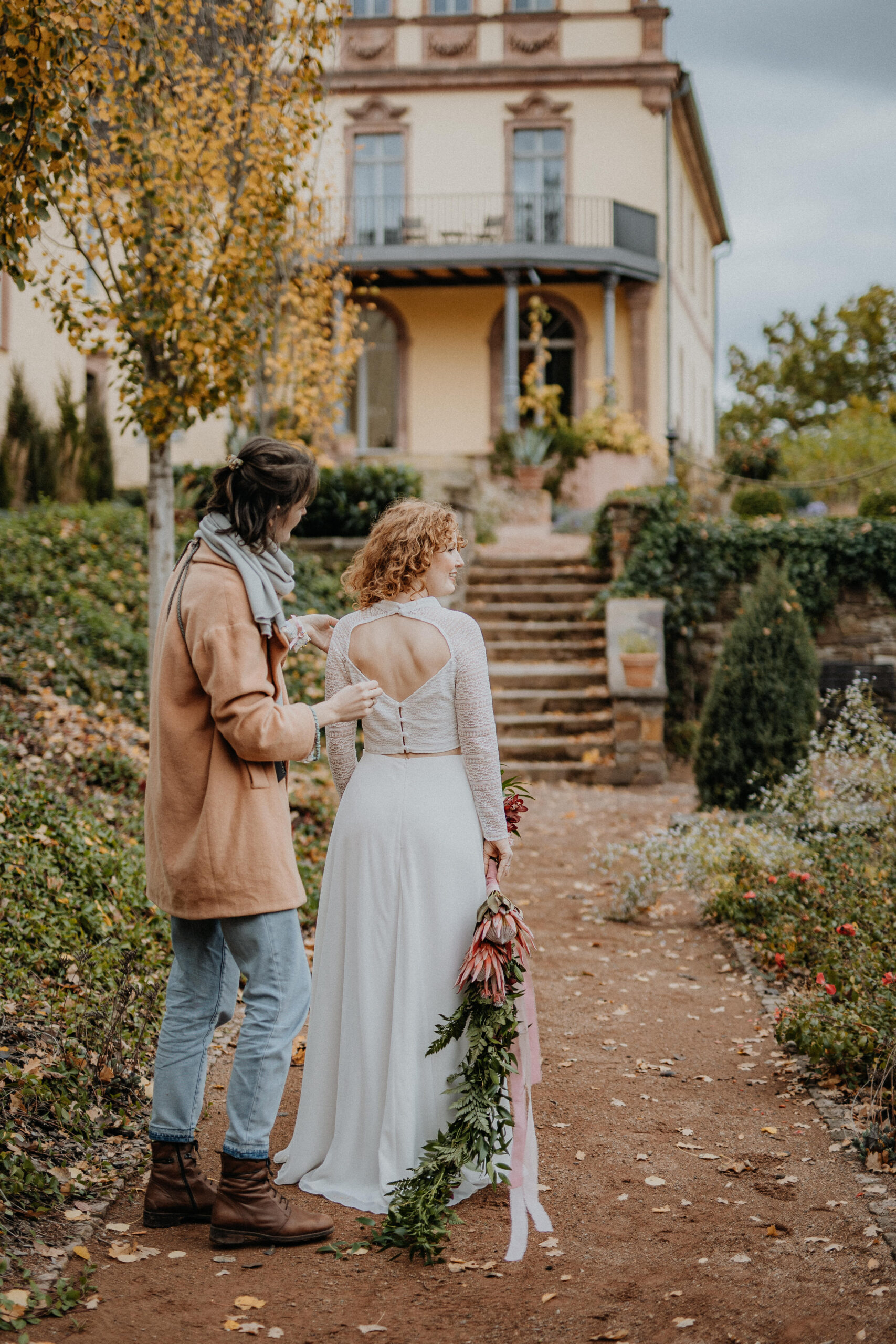 Boho-Spitzentop zur Hochzeit